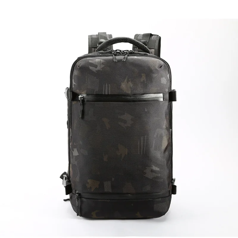 OZUKO USB рюкзак для мужчин Дорожная сумка мужской чемодан бизнес рюкзак большой емкости водонепроницаемый рюкзак для ноутбука с сумкой для обуви - Цвет: Camouflage