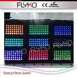 Программное обеспечение Полный цвет светодиодного освещения цифровой дисплей светодиодный видеоэкран 2x4 м LED стадии фон