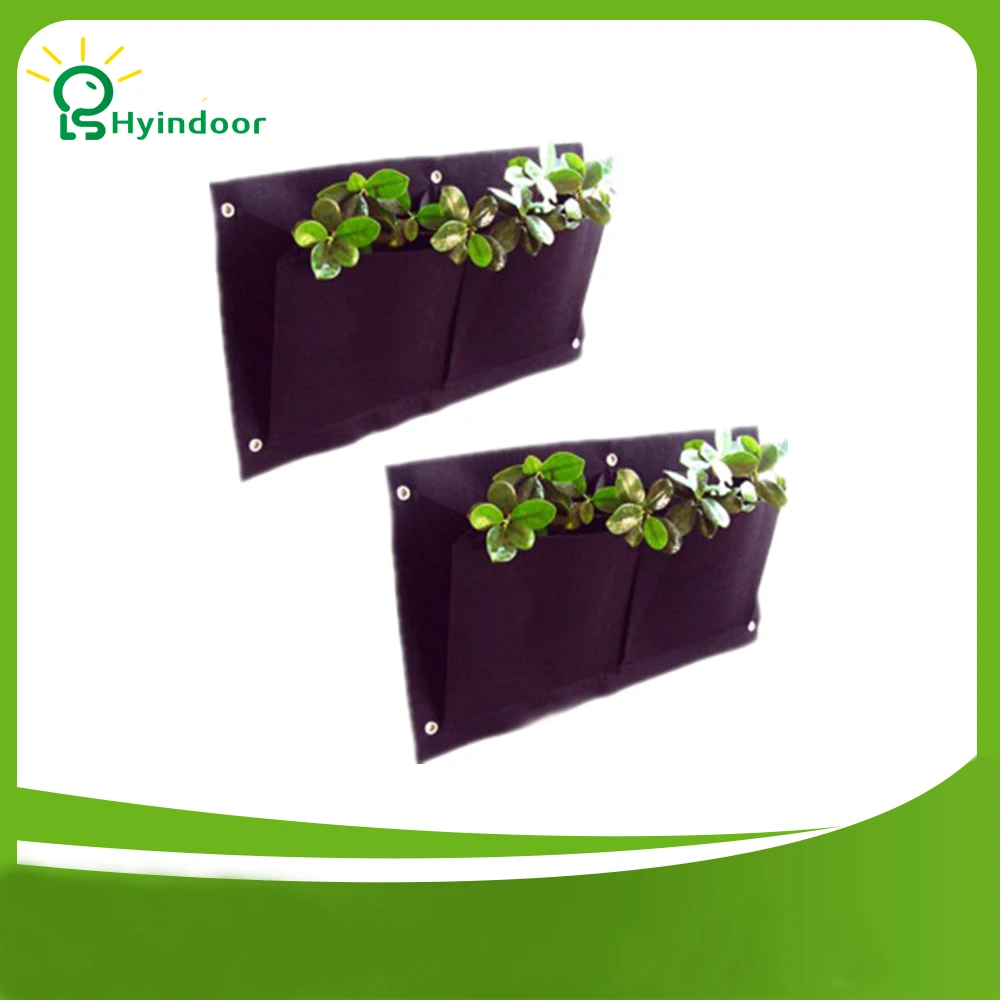 Gardening Pots 2 Pockets Hanging Vertical Garden Pocket Wall Planter