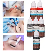 Краска для нанесения татуировки 15 мл/бутылка для бровей, губ, подводка для глаз Tattoo растительный пигмент постоянного пигментные чернила для макияжа инструмент краска для нанесения татуировки