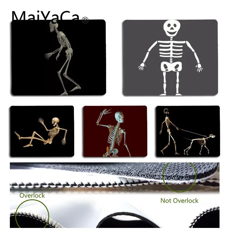 

MaiYaCa New Arrivals Funny Skeleton Bones High Speed New Mousepad Size for 18x22cm 25x29cm Small Mousepad