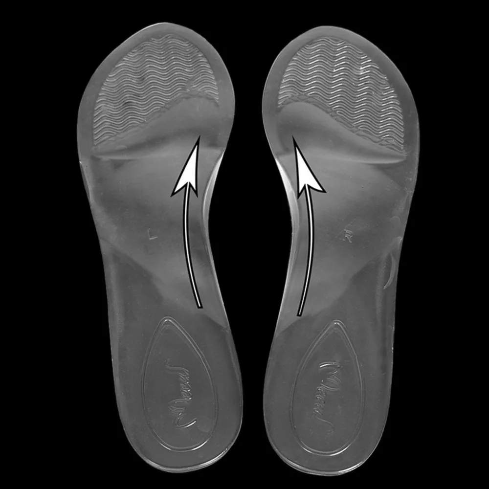 

Shoe Pad 3/4 Arch Support Gel Silicone Transparent Non Slip Massage Anti Skid Insole High Heel Cushion Pad Pain Relief