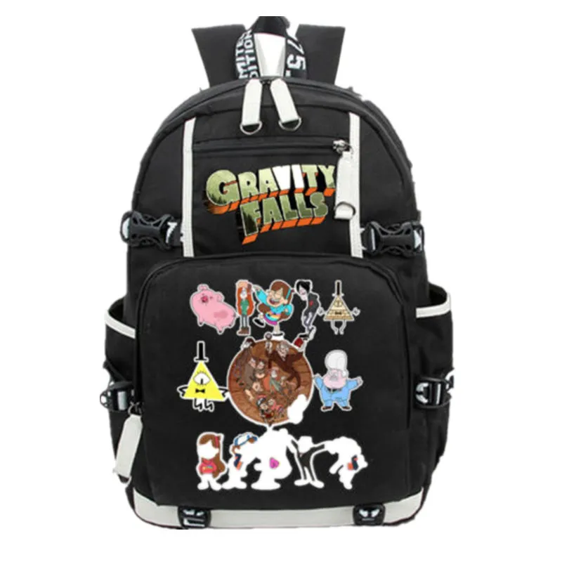 

Anime Gravity Falls Bill Zodiac Backpack Black Unisex Knapsack Packsack Travel School Student Bags Bookbag Cartoon Shoulder Bags