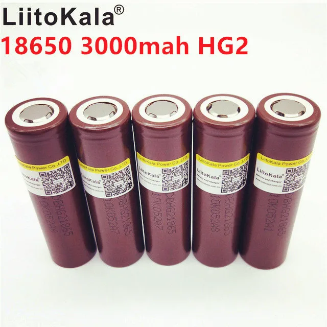 20 шт LiitoKala100% HG2 18650 батарея 3000mAh батарея 3,6 V разрядка 30A специальная электронная сигарета