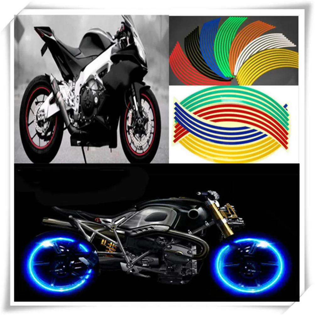Universal Reflective Motorcycle Tire Rim Stripe Wheel Stickers Sticker For KTM DUKE SMR SMT 990 SupeR RC125 125 1290 | Автомобили и