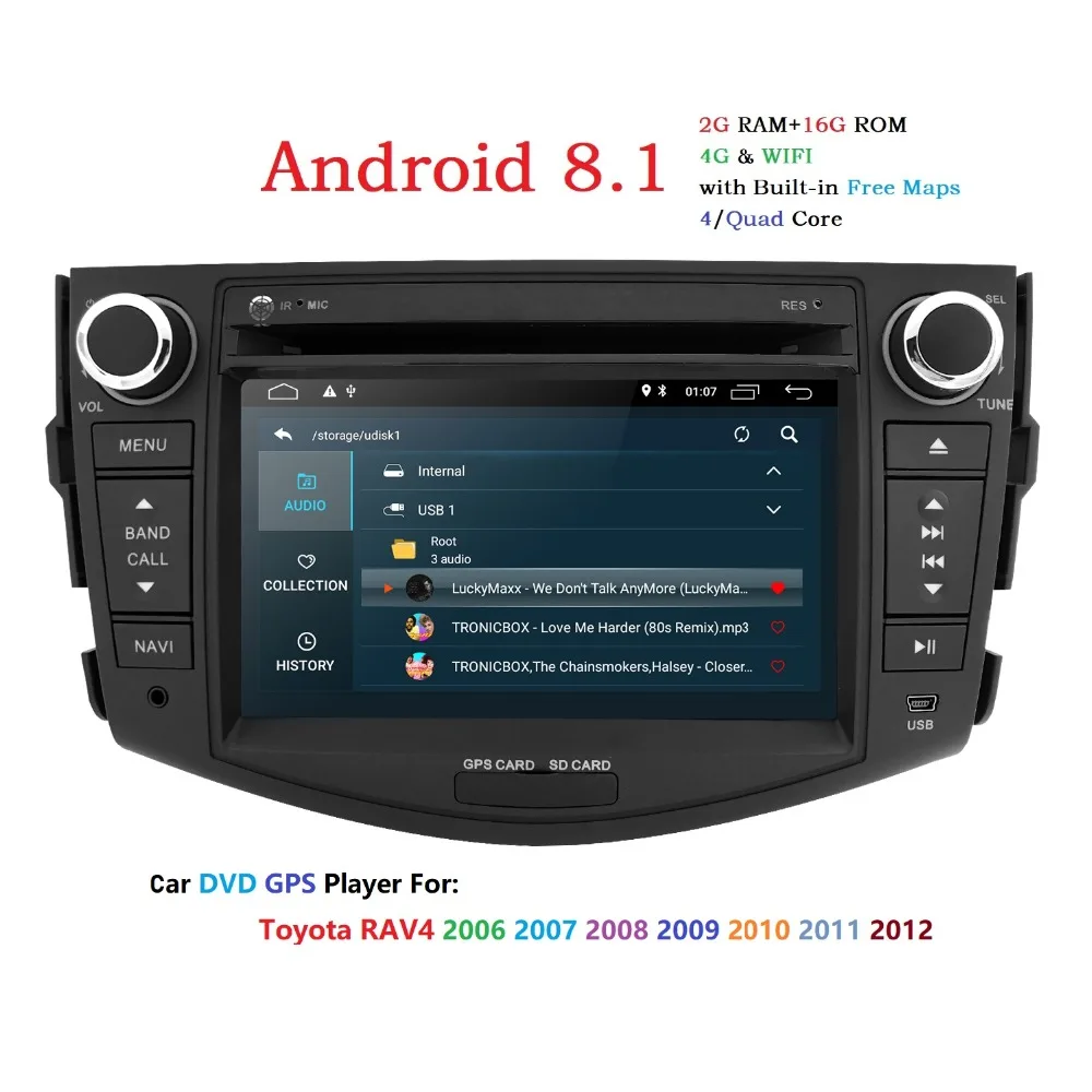 

Android 9.0 7" 2Din Universal DVD Car Radio Touchscreen GPS Multimedia Player For TOYOTA RAV4 2006 2007 2008 2009 2010 2011 2012