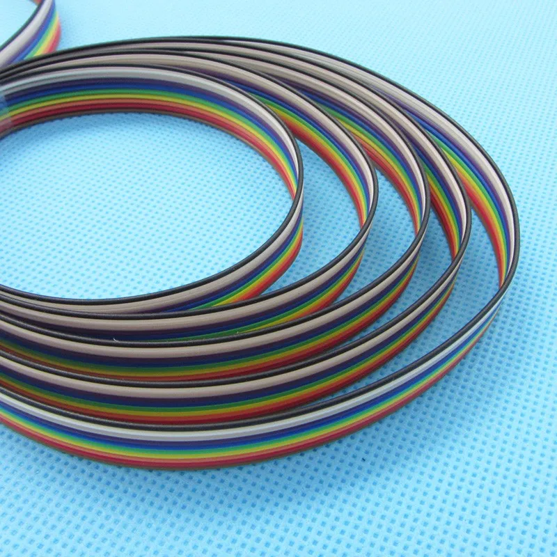 Ribbon Cable 10 WAY Flat Cable Color Rainbow Ribbon Cable Wire Rainbow Cable 10P 1.27MM Pitch (2)