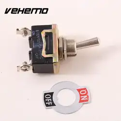 Vehemo 5 шт. тумблер сверхмощный Флик вкл/выкл автомобиль тире свет металлические однополюсные выключатели