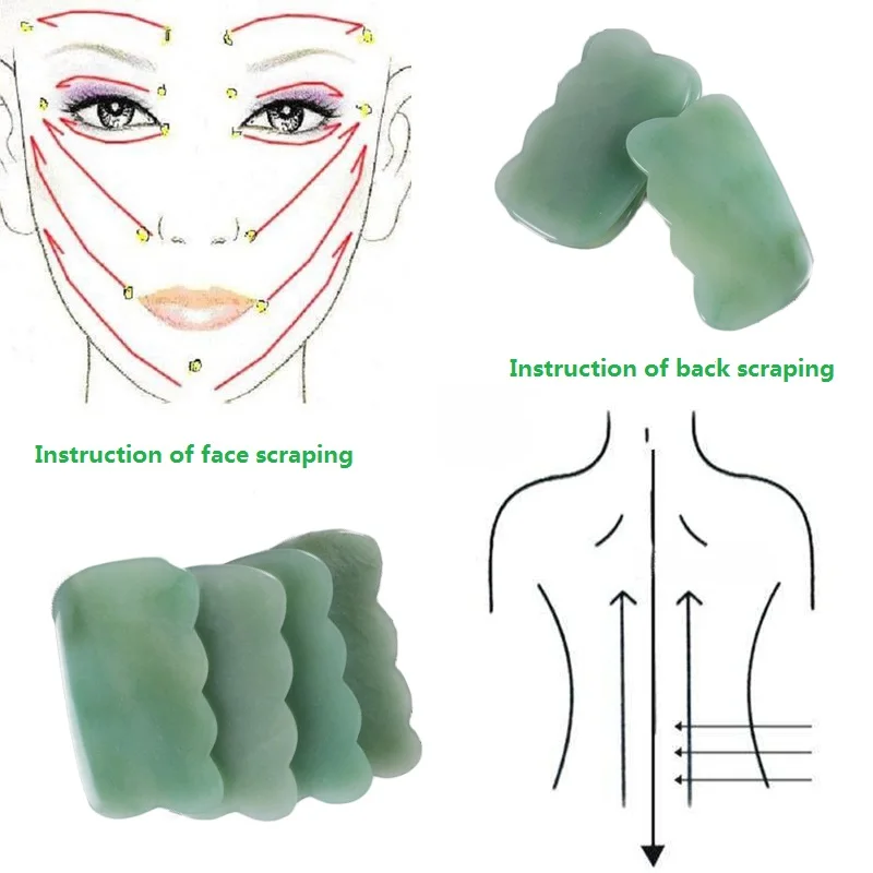 Нефритовый массажный инструмент guasha для лица, натуральный тигровый глаз, для лица, ног, спины, головы, акупунктурный массажер, камень, выскабливание, забота о здоровье, подарочная коробка