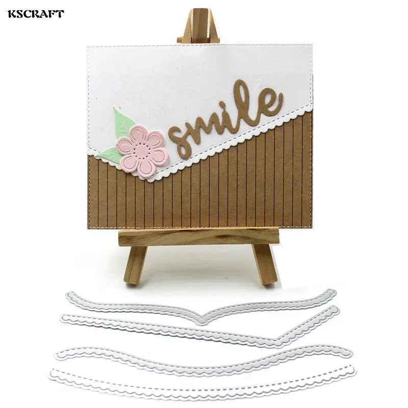 

KSCRAFT Lace Edge Metal Cutting Dies Stencils for DIY Scrapbooking/photo album Decorative Embossing DIY Paper Card