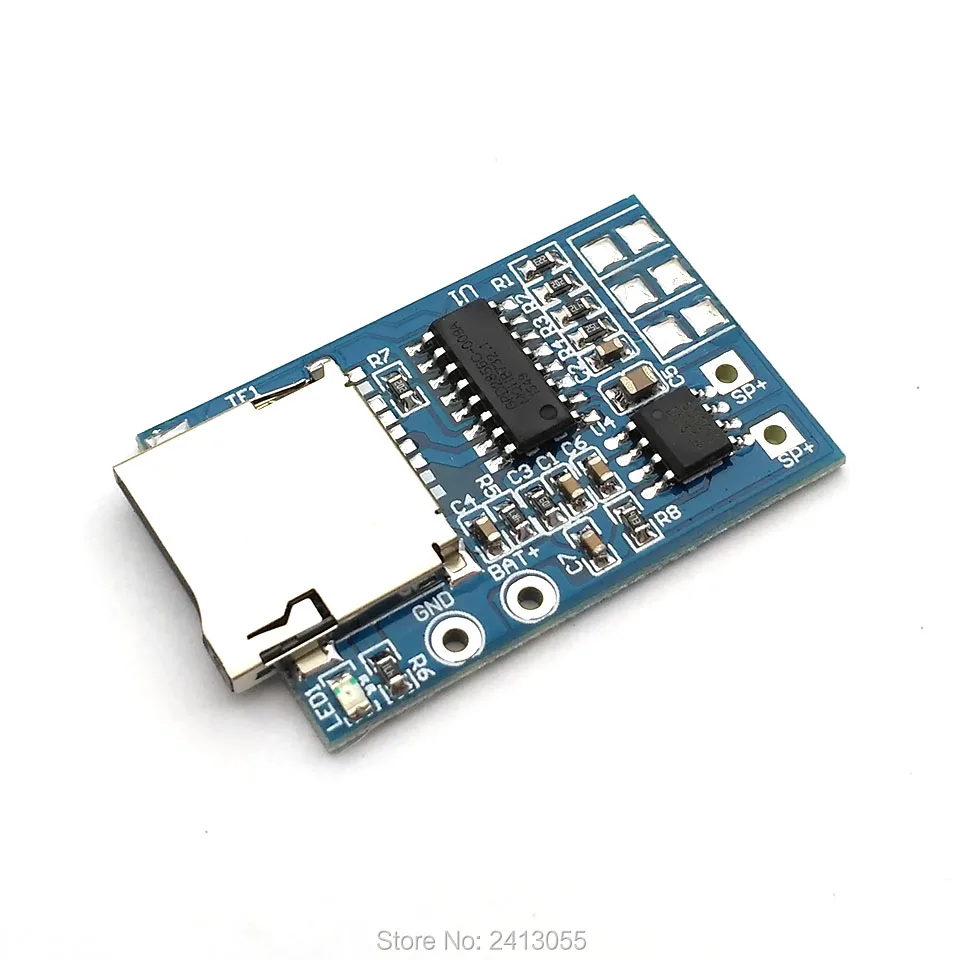 2W Mixed Mono TF Card MP3 Player Decoder Board Amplifier Module 3.7V/5V