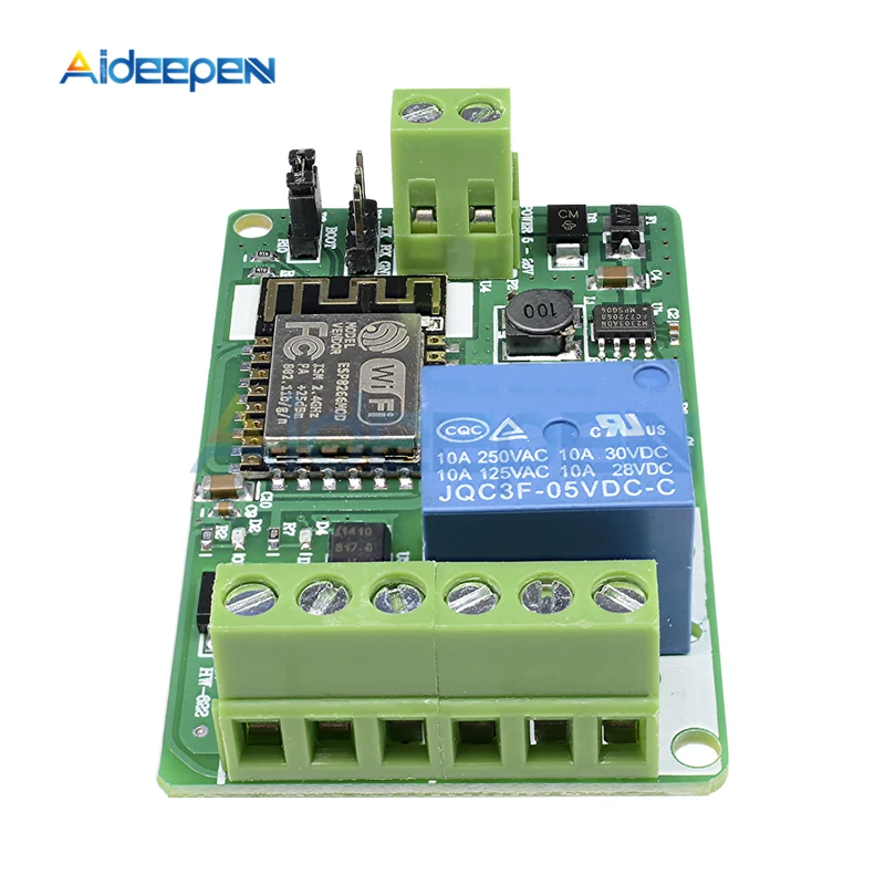 DC 12V ESP8266 ESP-12F беспроводной Wifi модуль 220V 10A релейный модуль ESP12F 802.11b/g/n 2,4 GHz