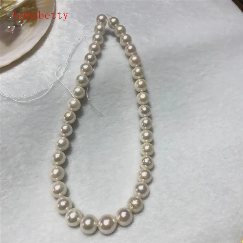

NEW Natural 11-13mm white Baroque Edison Freshwater Cultured Nuclear beads Pearl 16" Loose beads
