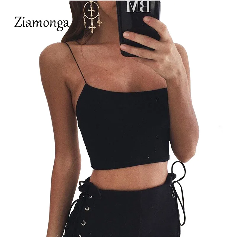 

Ziamonga 2017 New Fashion Sexy Women Bralette Bralet Bustier Crop Top Cami Tank Tops European Style Women Sleeveless Cotton Vest