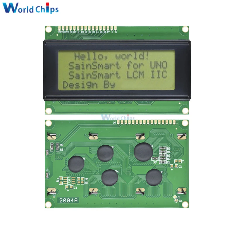 Solu 2004 20x4 Character LCD Display Module Hd44780 Controller////lcd Module for Arduino 20 X 4 Based on the Popular Hd44780 Controller//// 2004 204 20x4 Character LCD Display Module Hd44780 Controller Green Blacklight Black on Green