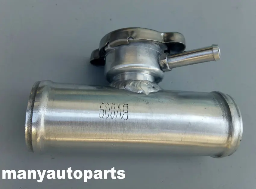 New 38mm Polished Aluminum In Line Radiator Hose Filler Neck Cap 11/2