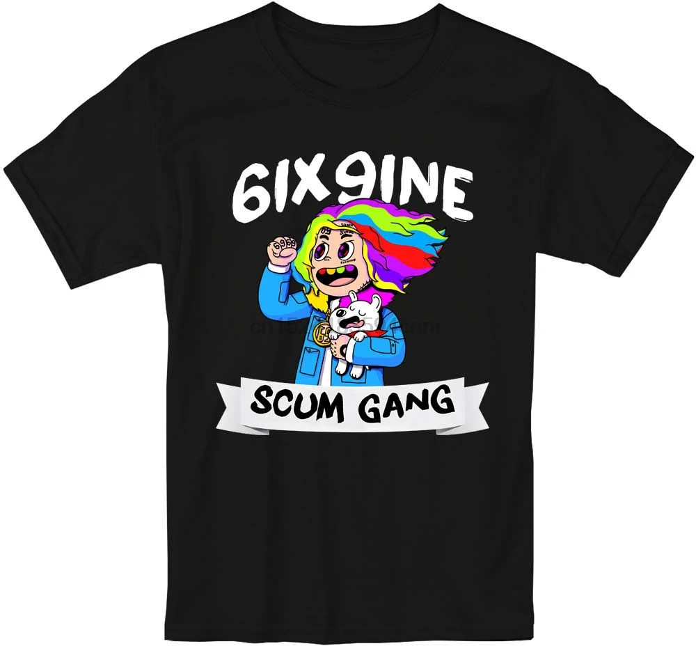 Tekashi 6ix9ine Scum Ганг 69 футболка S-5XL хип хоп раппер шесть девять лиловый насос