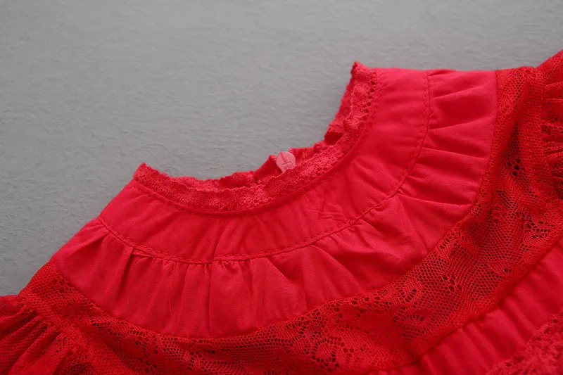 Кружевное платье с цветочным узором для девочек модное Открытое платье с открытой спиной для девочек, Европейское праздничное платье принцессы с расклешенными рукавами милая От 2 до 6 лет