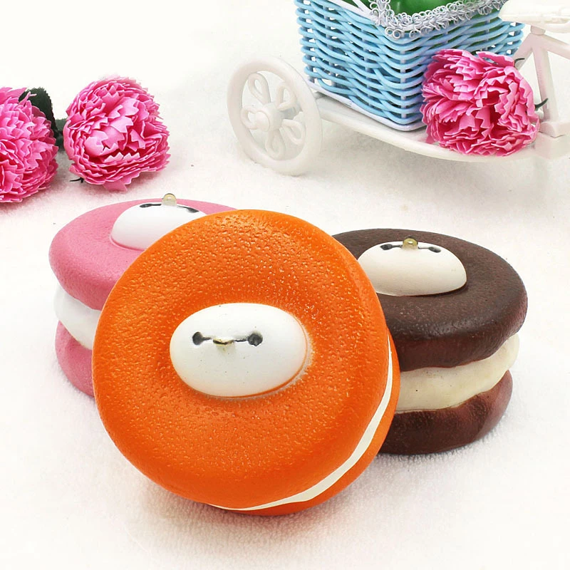 الملونة Squishies ماكارونس Kawaii بطيء ارتفاع حلية هاتف المحمول الأشرطة جامبو ضغط لعب للأطفال الهدايا