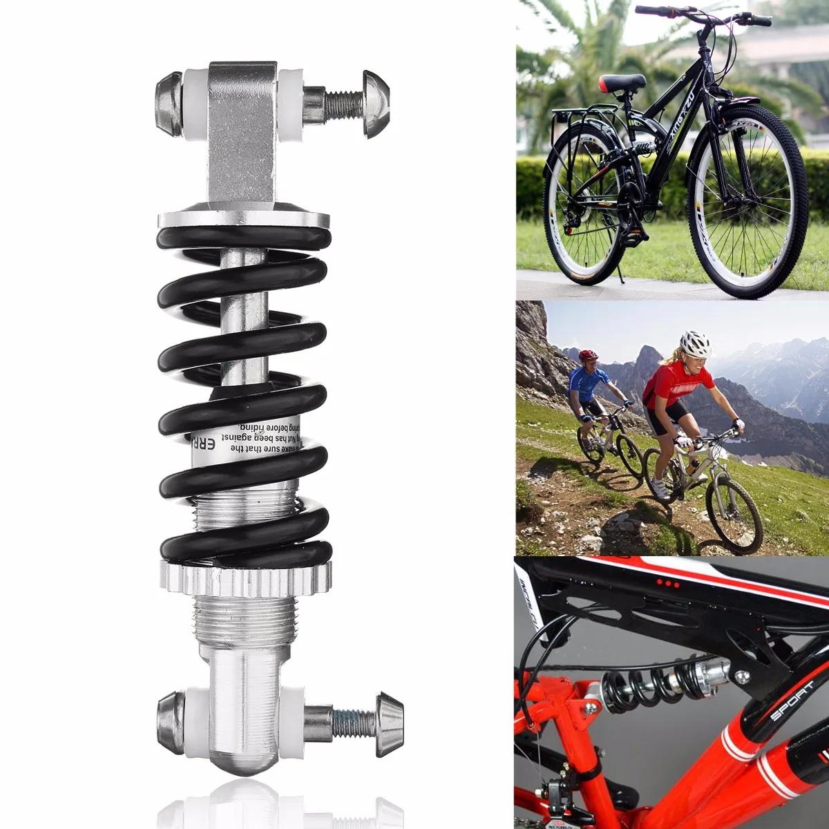 

Metal 450lbs/In Rear Suspension Shock Spring Absorber Damper For Cycling Mountain Bicycle Bike Mountain Bike 125mm
