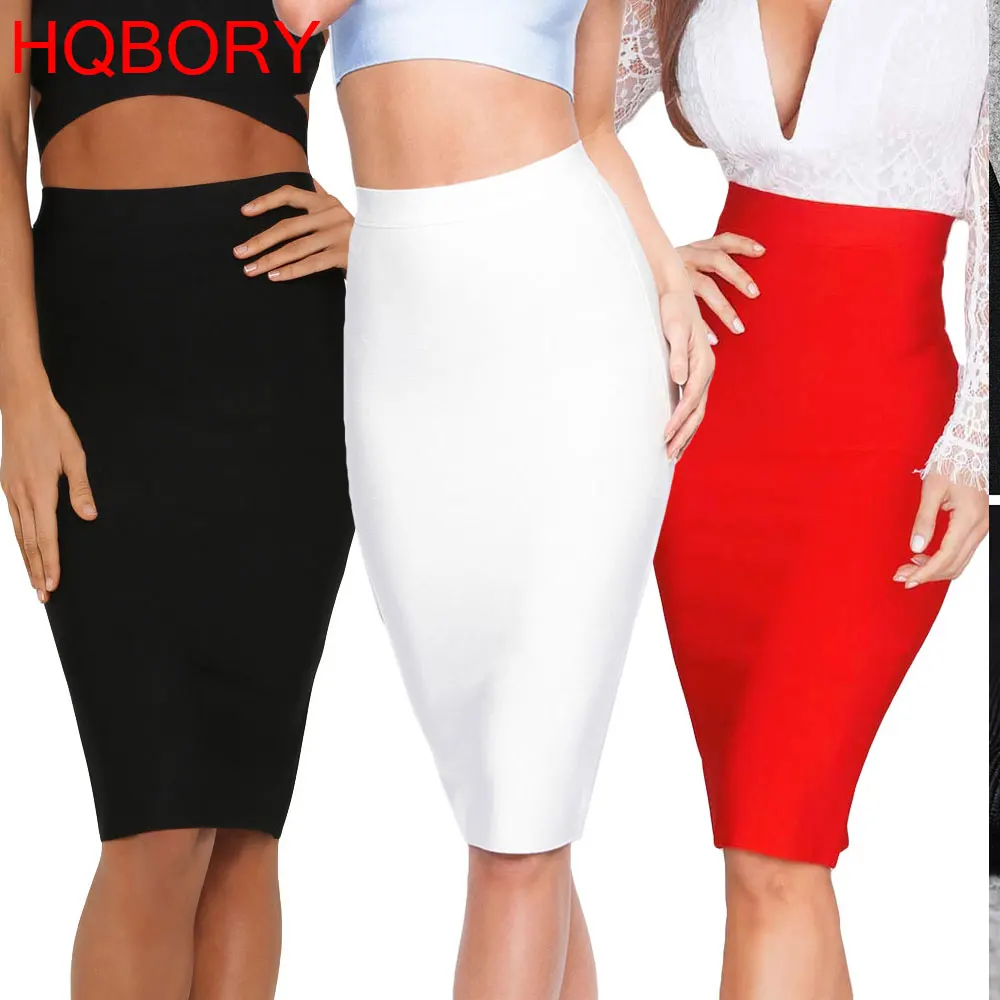 Высокое качество Сексуальная девушка Bodycon женщин 2021 новый колено длина миди hl