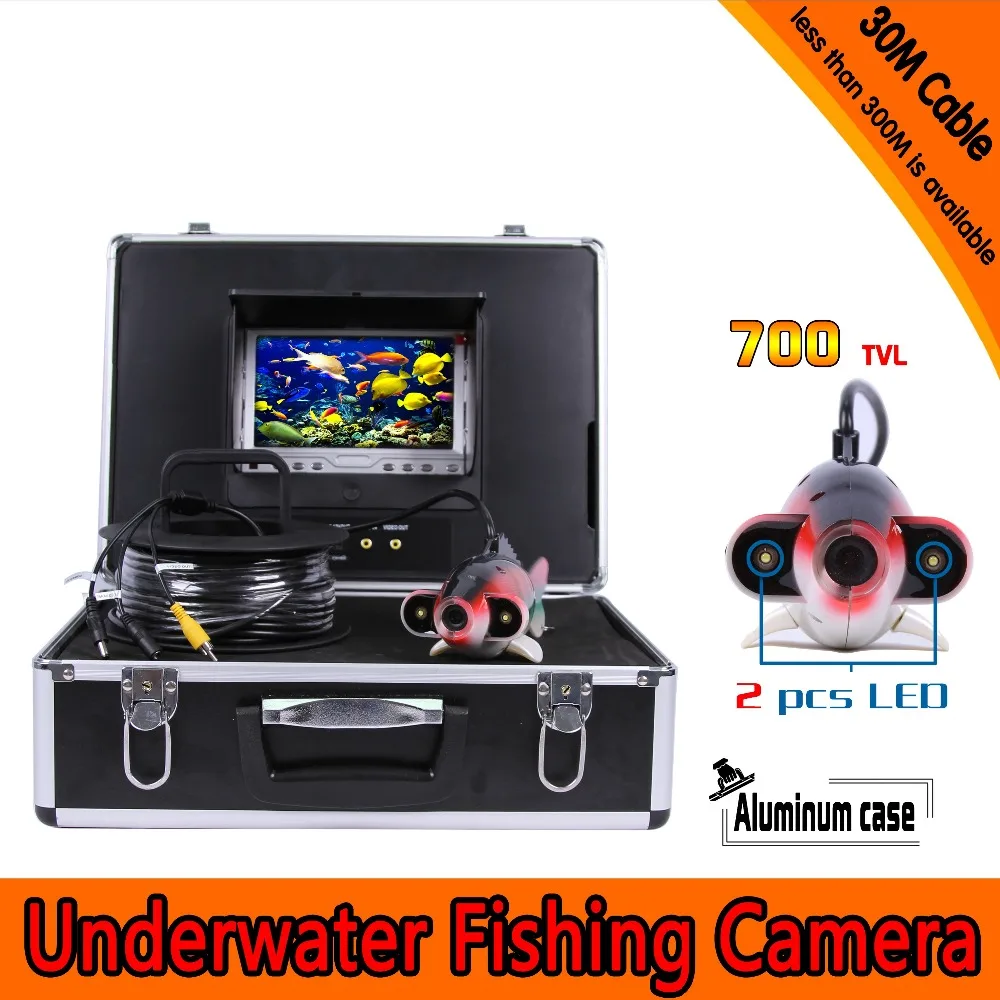 (1 Set) 30M Cable 7 inch Color Monitor HD 700TVL line Waterproof Fish Finder Underwater Fishing Camera System CMOS surveillance