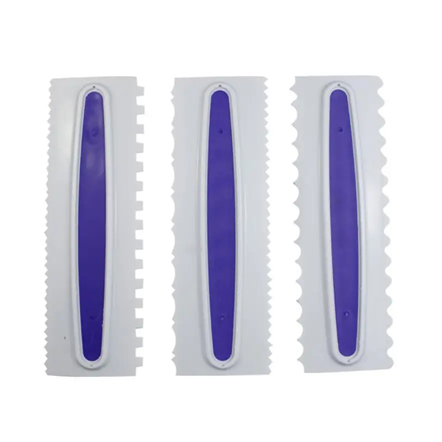 3 pack Cake Edge Side Scraper Plastic Cutter Butter Cream Smoother