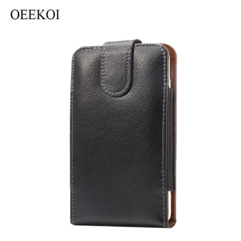 

OEEKOI Genuine Leather Belt Clip Lichee Pattern Vertical Pouch Cover Case for NEC N-07D Medias X/ N-04E Medias X/N-05E Medias W