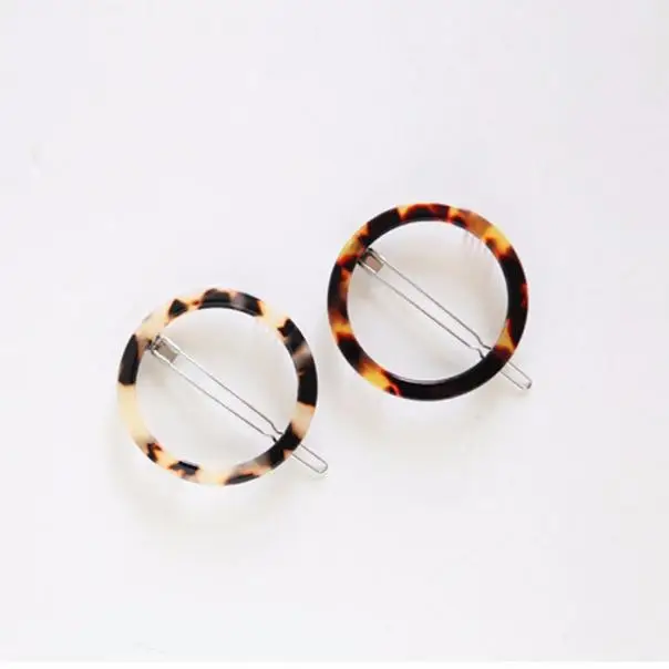 

1PC Geometric triangle shape Hair Clips Ink Leopard Hairpin Hair Accessories Hair Hairdressing Styling DIY Tools decoration 2019