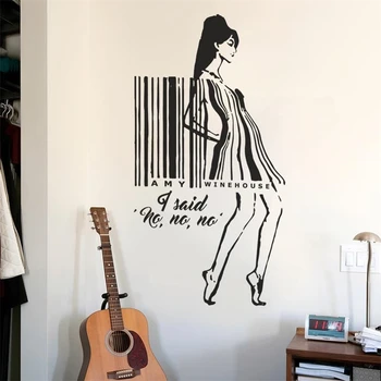 

Amy Winehouse Wall Decal Salon Vinyl Interior Home Furnishing Mural Removable Living Room Decoration Sticker Wall Sticker J299