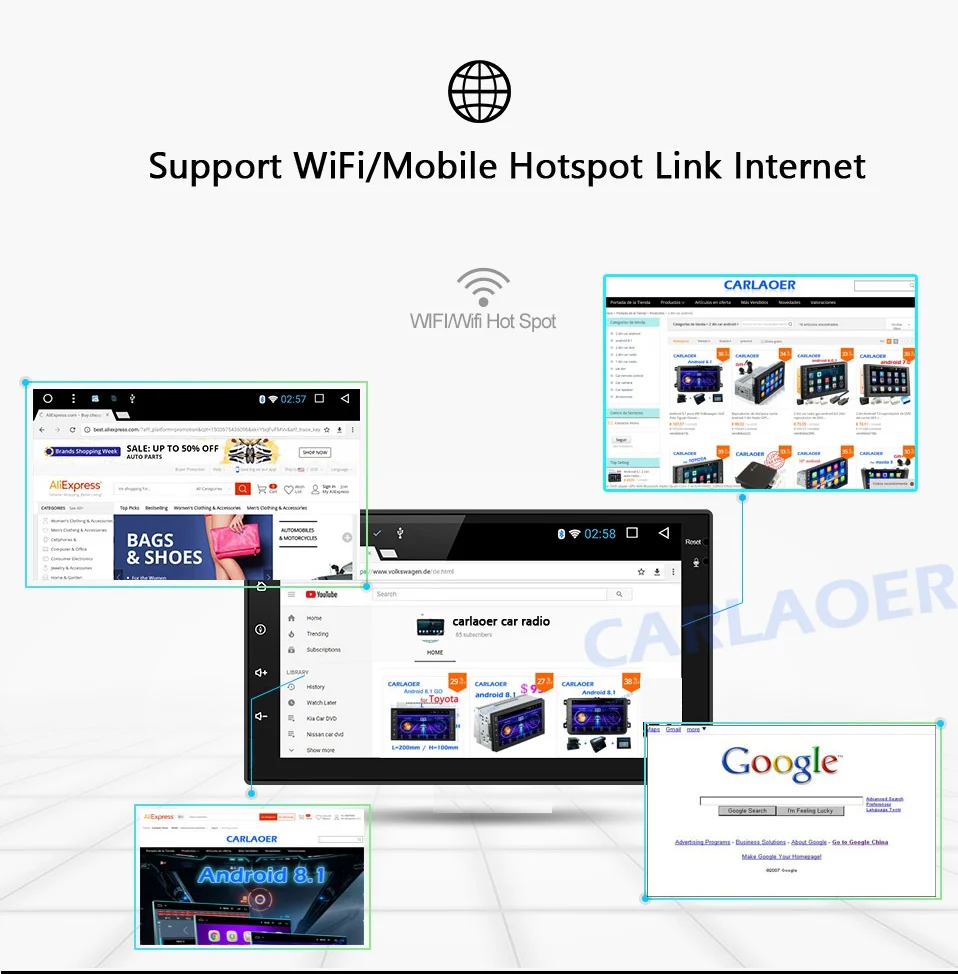 Top Car Android 8.1 4G RAM 2 Din radio Multimedia Video Player Universal auto Stereo GPS IPS screen For Nissan Hyundai Kia toyata VW 12