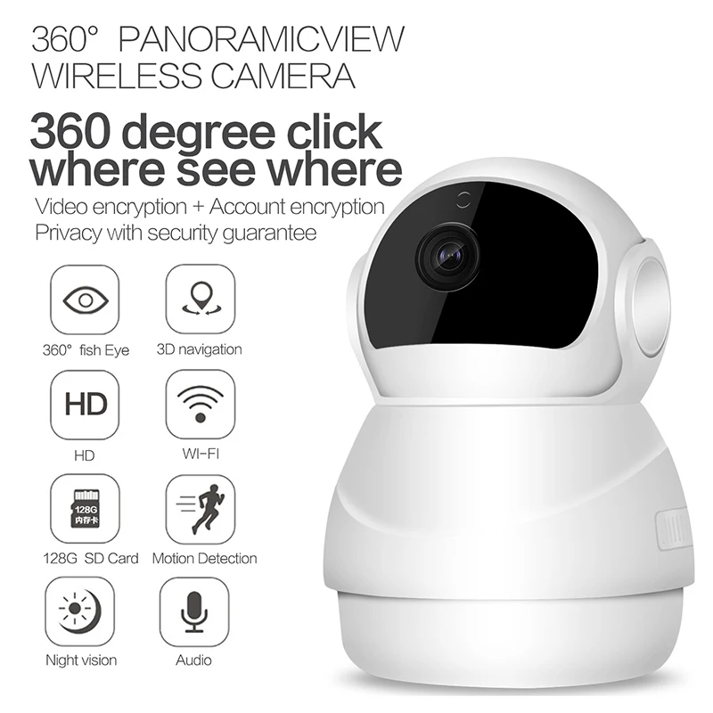 

Two-way Voice Wireless HD 1080P Body Camera Infrared Night Vision Security Outdoor IP Camera Motion Detection