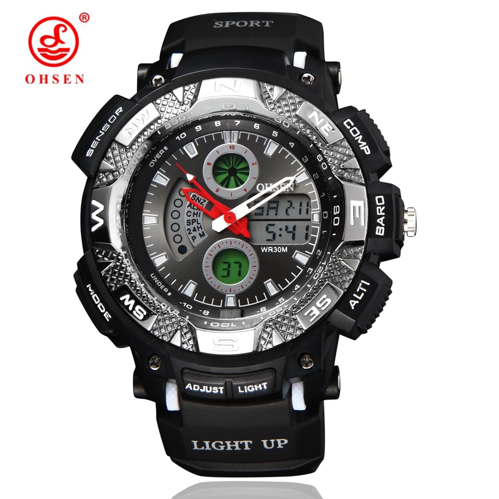 Relogio Masculino OHSEN модные спортивные часы Hombre мужские кварцевые цифровые