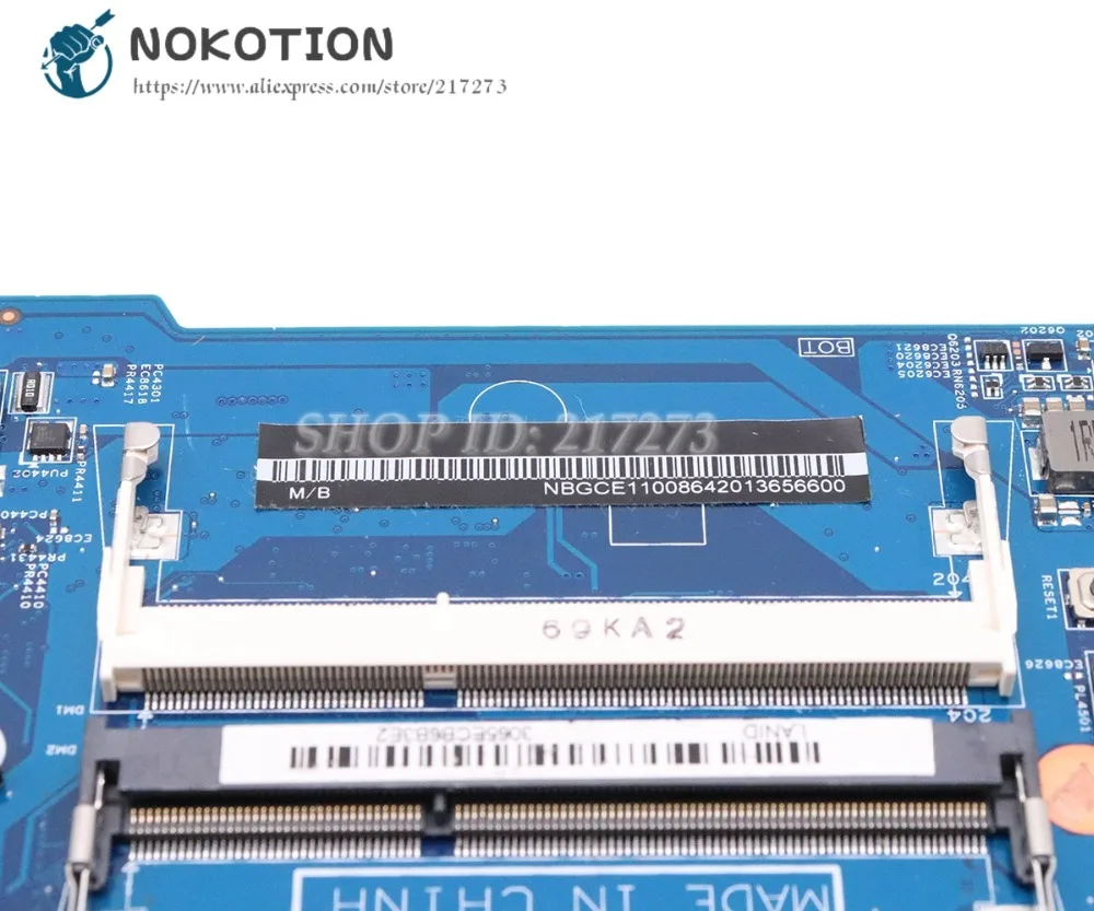 NOKOTION для acer aspire ES1-571 Материнская плата ноутбука NBGCE11008 NBGCE11001 448.09002.001 SR27G I3-5005U Процессор DDR3L