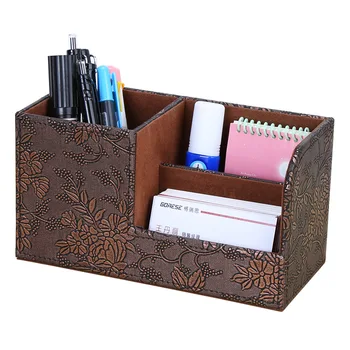 

Pen Holder Desk Organizer Accessories Pen Case Pouch Box Office Pencil Storage Desktop Multifunction Square Stationery Supplies