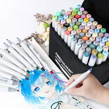FINECOLOUR 36/48/60/72 изготовленный на заказ Цвета художника с двойной головкой маркер для рисования установлен на спиртовой основе Manga маркер для рисования для дизайн поставки