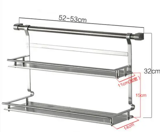 304 кухонная приправа из нержавеющей стали стойка для Хранения Подвесной Настенный подвес настенная вешалка фурнитура подвеска Lu 41816 - Color: D 304 tube seat