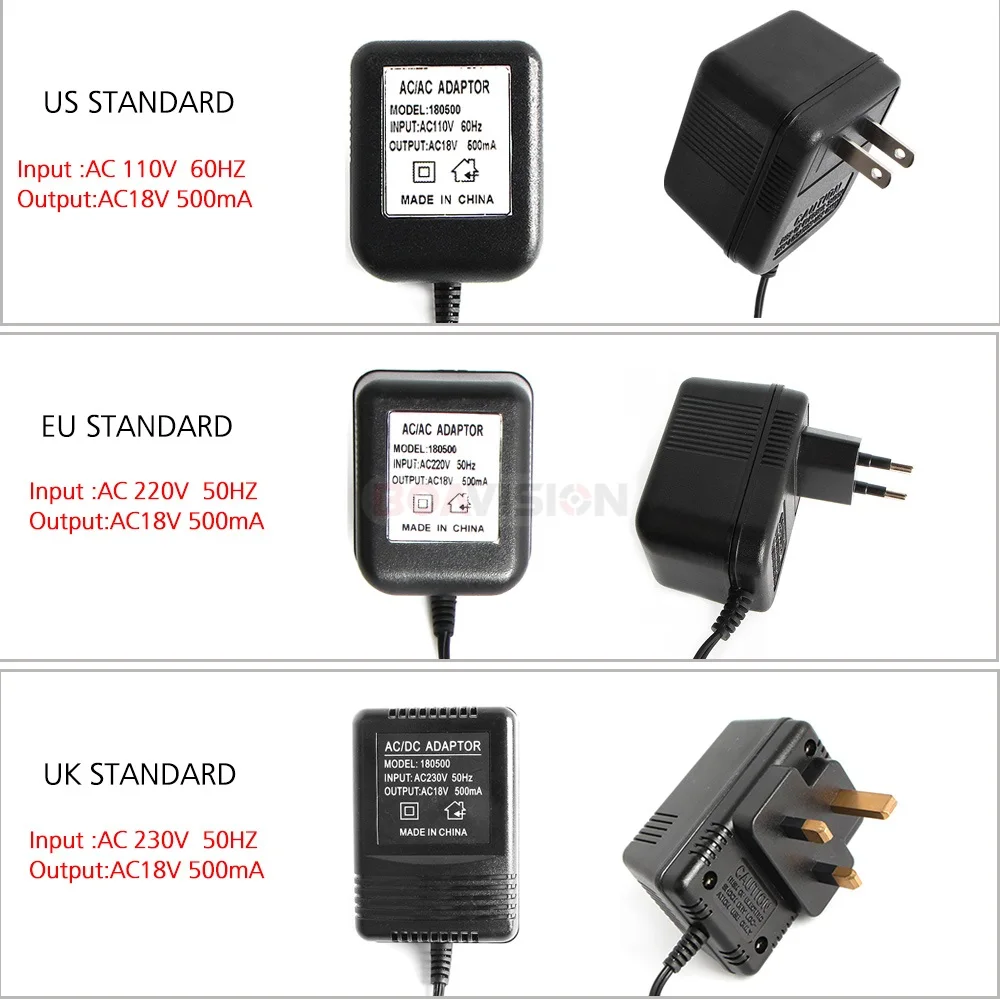18V 500ma трансформатор Wifi дверной Звонок камера адаптер питания для IP видео домофон беспроводной дверной звонок 110 V-240 V адаптер конвертер