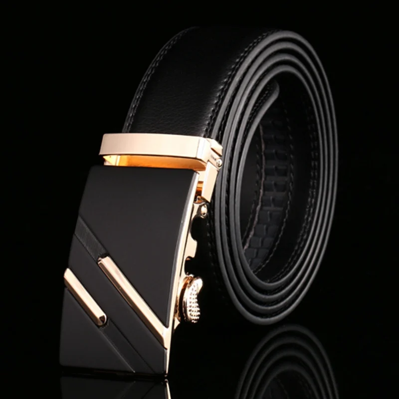 

Belt 2016 New Designer Automatic Buckle Genuine Leather Men Belt 110cm-130cm Luxury Belts for Men