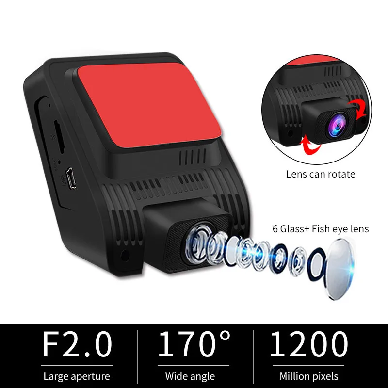 Скрытый Автомобильный видеорегистратор 1080P Wifi HD ночное видение F2.0 170 градусов