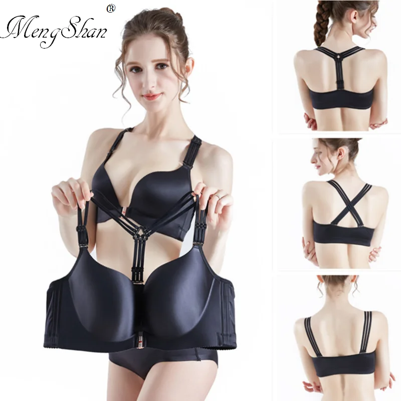 

Front buckle, back and large bra set Sexy Crossstrap Bra Suit with Closed Underwear lingerie femme big size bra set Three pairs