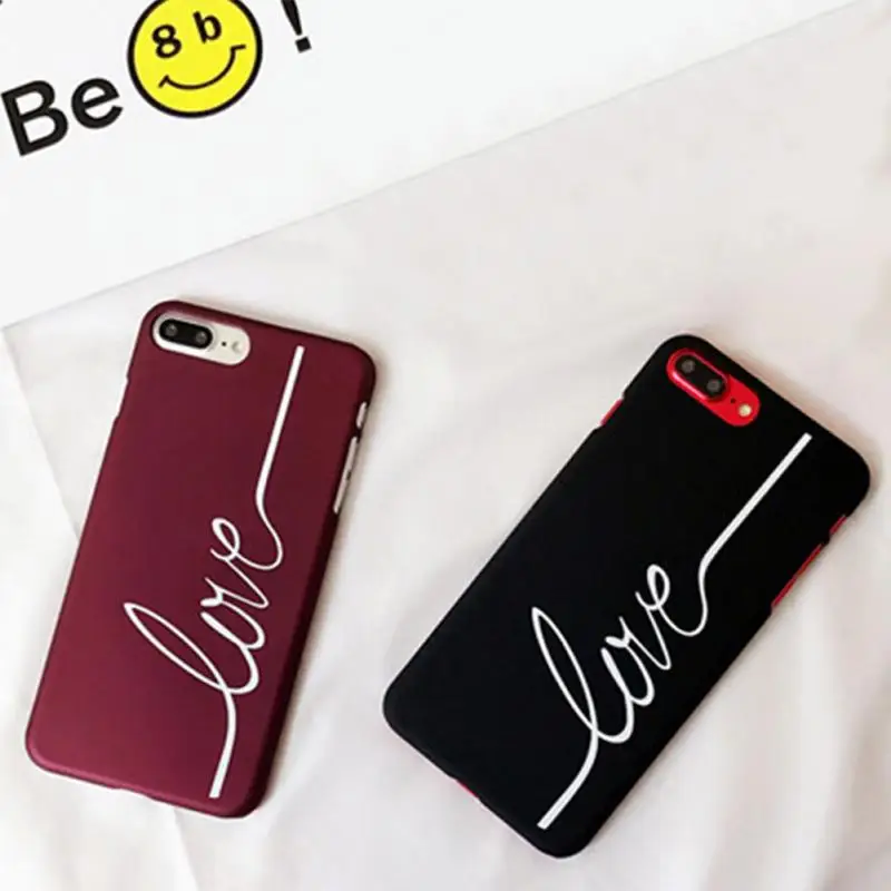 

Concise Couples LOVE Printed Phone Cases Personality Protective Case Cover For iPhone7 for Apple 6 / 6s/7