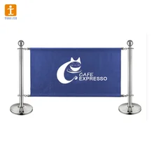 Баннер наружной рекламы из нержавеющей стали ограждение для кафе Баннер