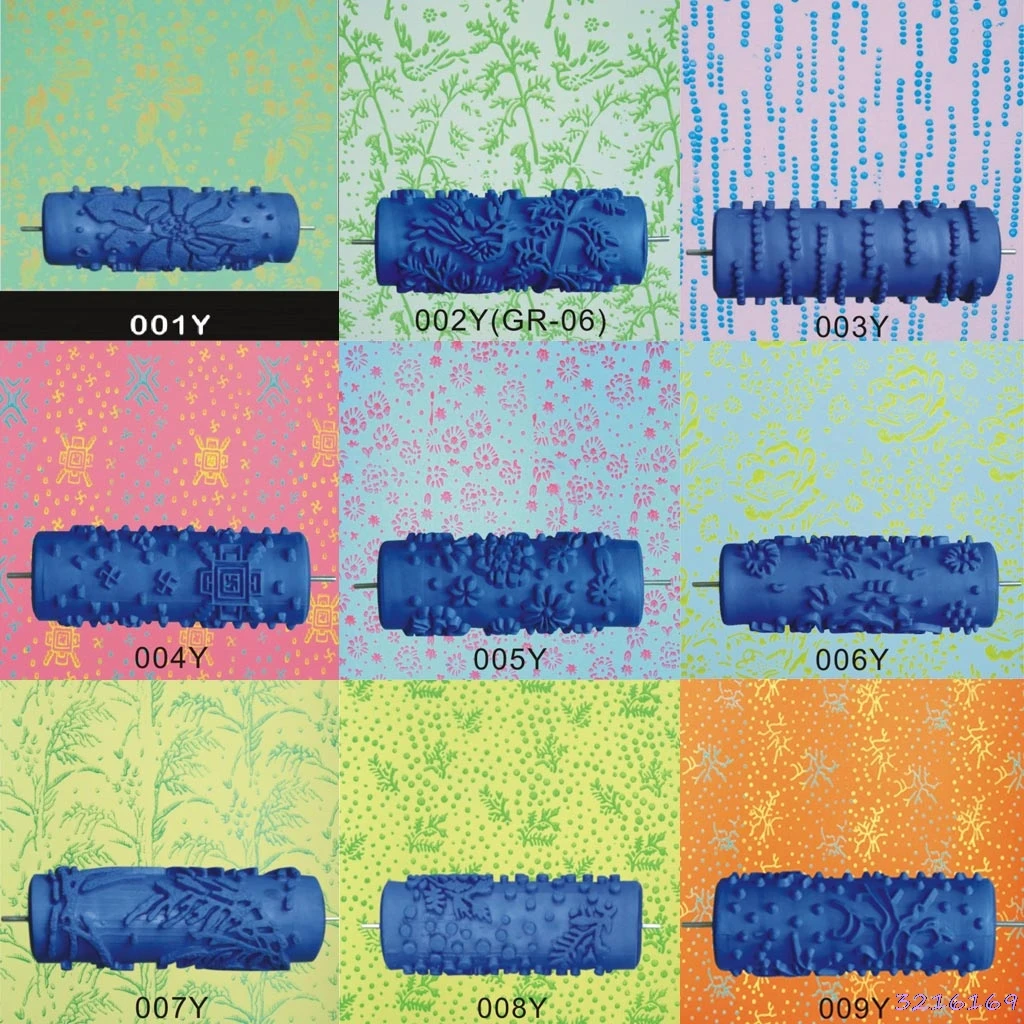 5 "тисненая краска ролик рукав стена текстура трафарет кисть узор Декор узор 001Y-103Y