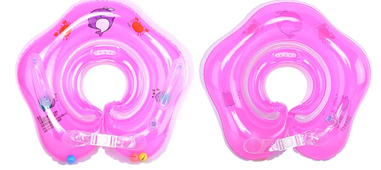 Плавательный круг для детей аксессуары для бассейна кольцо для шеи трубка Надувная Детская лодка Поплавковый круг для купания регулируемые безопасные приспособления кольца - Цвет: Pink