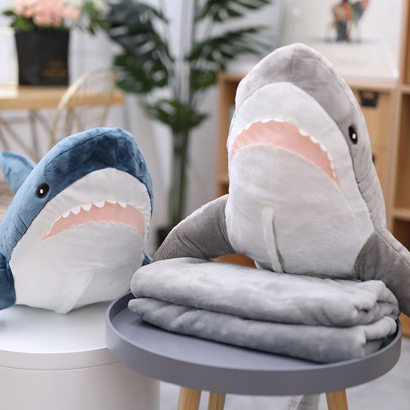 Shark Pillow Quilt Dual Use Coral 