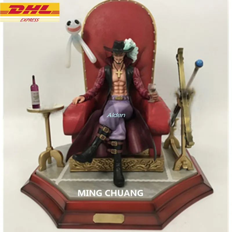 

12" ONE PIECE Statue Seven Warlords Of The Sea Bust Dracule Mihawk Full-Length Portrait Eagle Eye GK Action Figure Toy BOX B1361