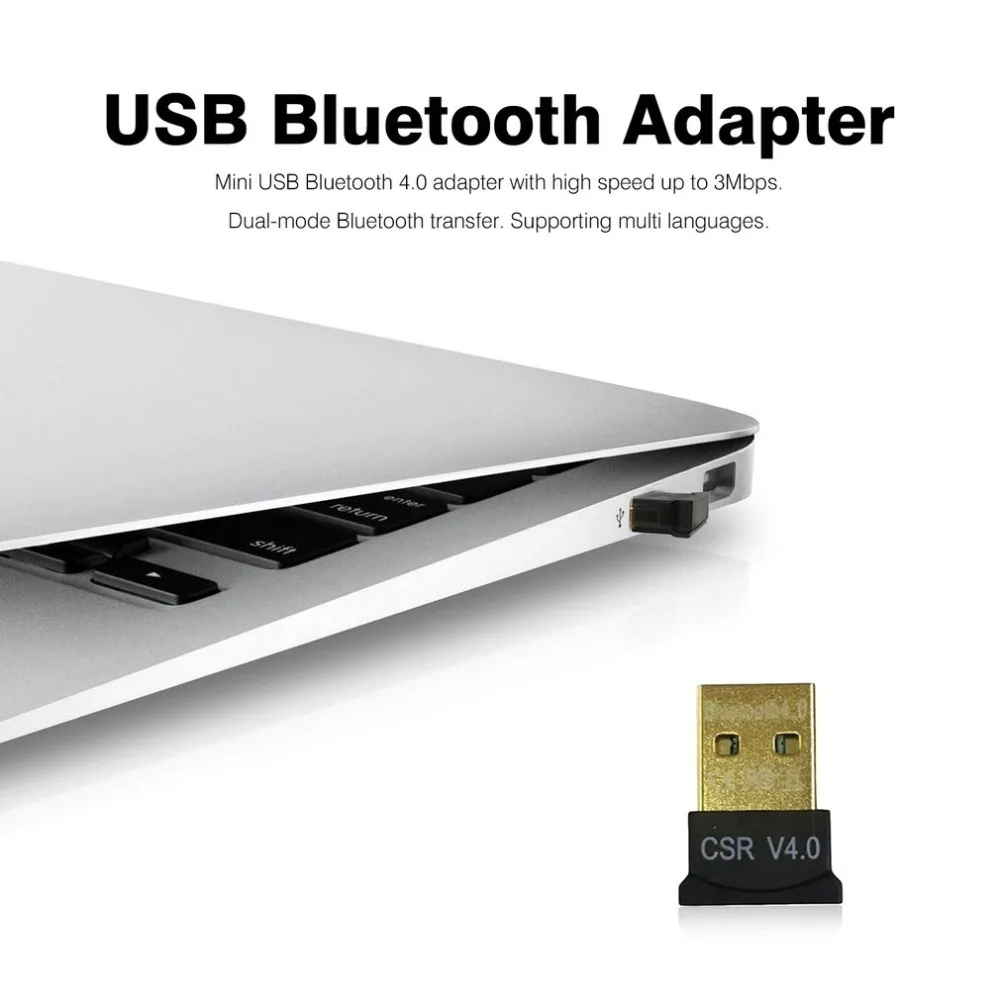 Mini USB Bluetooth адаптер CSR двухрежимный беспроводной Bluetooth V4.0 dongle-передатчик для Windows 7 8 10 портативных ПК