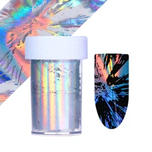 1 рулон Хэллоуин наклейки для ногтей с голографическим лазером неровные волнистые наклейки для ногтей переводные наклейки для ногтей 4*100 см