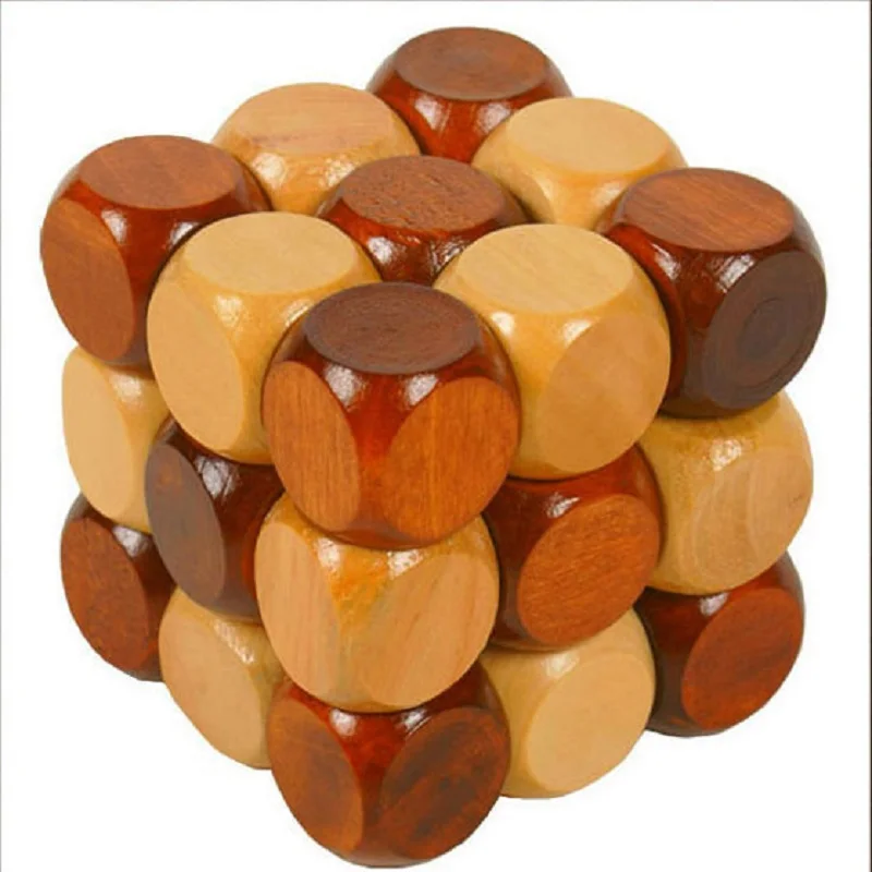 3D Wooden Puzzle Novelty Toys Magic Cube Educational Brain Teaser IQ